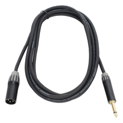 Cable de Audio | XLR 3 Polos Macho a Plug 1/4 in mono | Conector Seetronic Serie M SCMF3 - MP2X | Longitud 3m