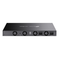 Switch Gestionable L3 Stackable / 24 Puertos Gigabit + 4 Slots 10G SFP+ / Capacidad de Conmutación 128 Gbps / Stack Físico hasta 8 Unidades / L3 RIP OSPF VRRP PIM / Gestión Cloud Omada SDN