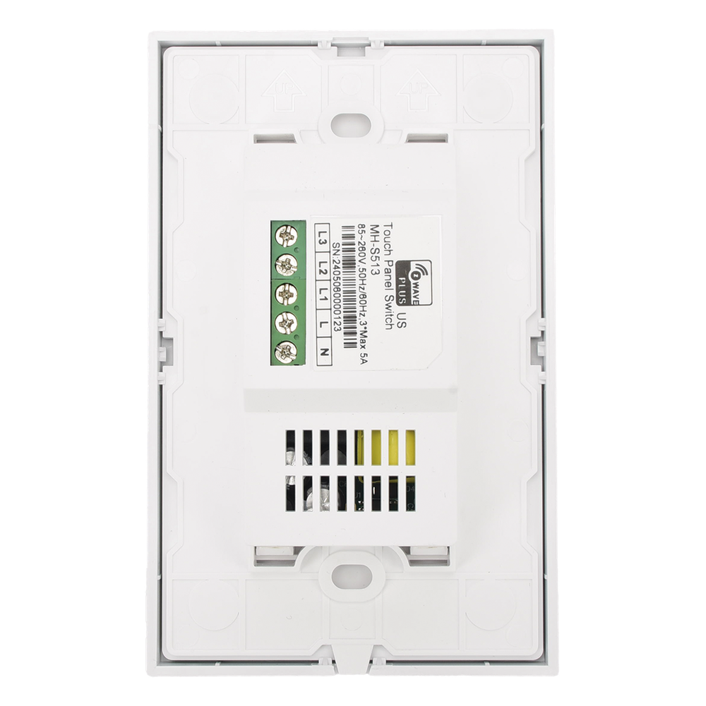 (ZWAVE) Interruptor On/Off panel táctil touch inalámbrico Zwave Plus 3 botones. Compatible con Hubitat HC8, Álula  M2M, otro