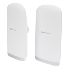 Kit Punto a Punto Ruijie RG-EST350G / Wi-Fi 5 (802.11ac Wave2) 867 Mbps / Antena 16 dBi MIMO 2x2 MU-MIMO / 3 Puertos Gigabit / Alcance 5 km (16,404 ft) / IP55 / Administración Cloud