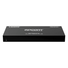 Kit Extensor HDBaseT | 4K@60Hz | 100m Cat6/6a/7 | Placa de Pared USB-C/HDMI | KVM y PoE