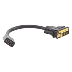 Convertidor DVI Macho a HDMI Hembra | Bidireccional | DVI 24+1 | 1080P@60Hz | Cable de 22 cm (8.66 Pulgadas) | Negro