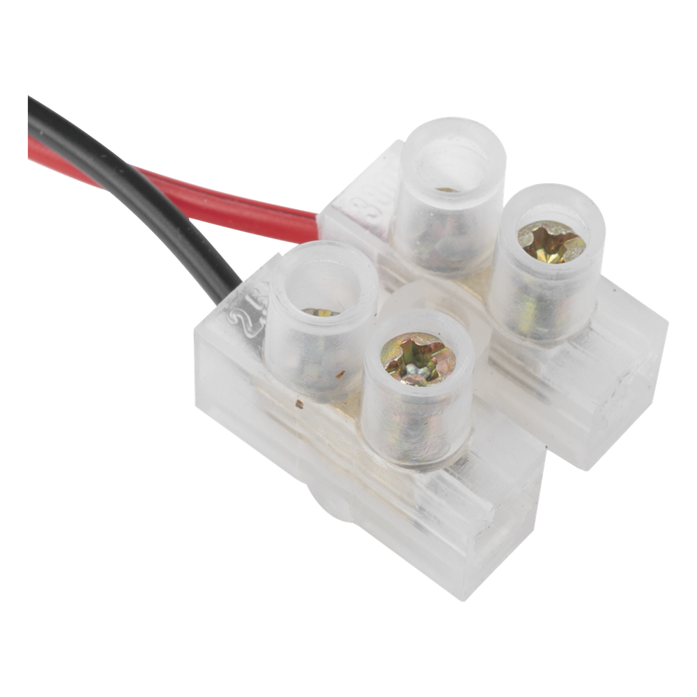 Cable de Alimentación con Conector Macho a Bloque de Terminal Atornillable / Calibre 18 AWG / Longitud 28.5 cm (11.22 Pulgadas) / Ideal para Alimentación de Cámaras