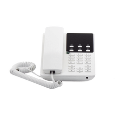 Teléfono IP Hotelero Wi-Fi, 2 líneas SIP con 2 cuentas, codec Opus, IPV4/IPV6, color blanco, con gestión en la nube GDMS