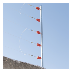 Aislador de Esquina Rojo para Cercos Eléctricos / 18 kV / Resinas Vírgenes / Resistencia 7.5-10.2 kg / Anti UV / 66 mm x 31.6 mm