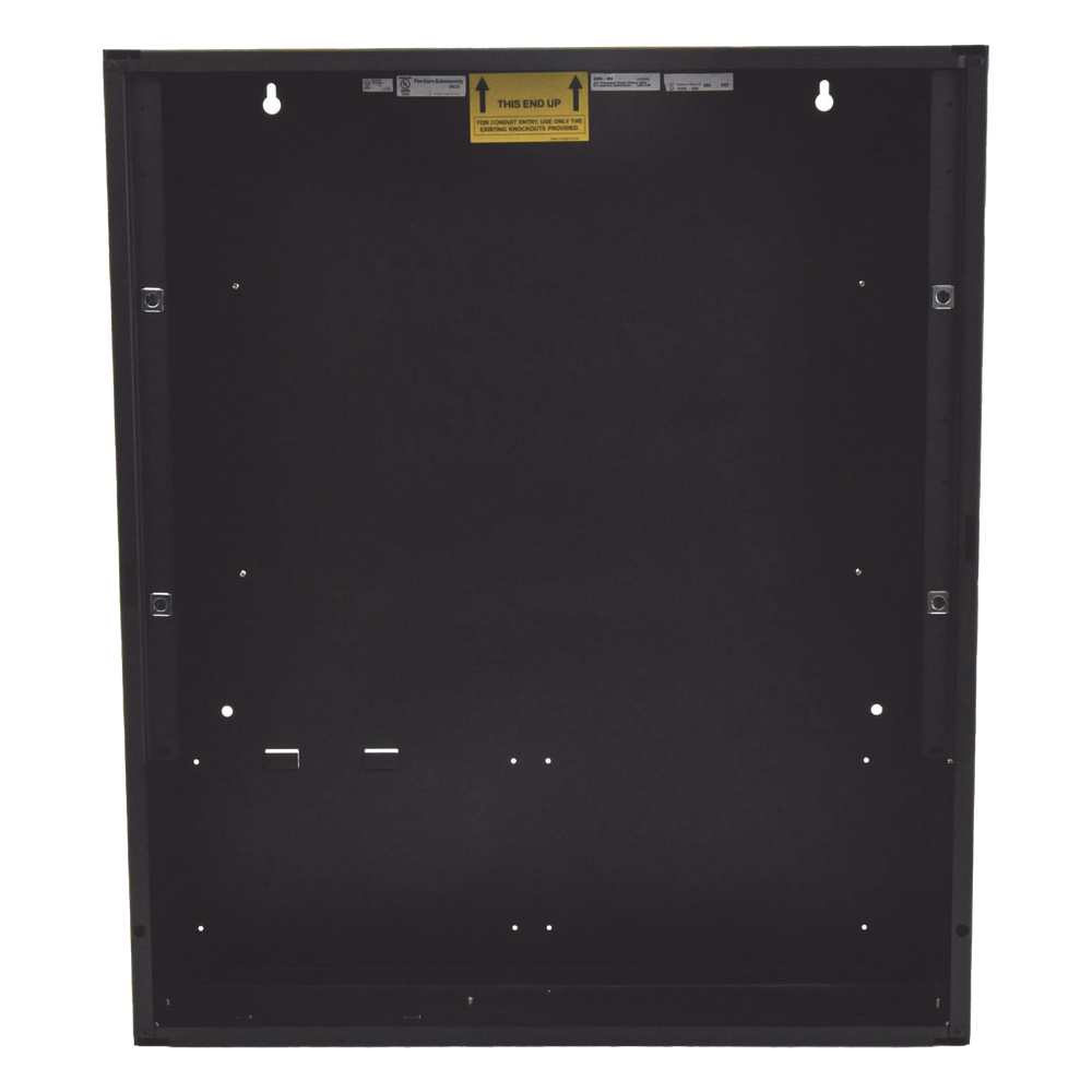 Caja posterior de 2 niveles para gabinete de panel contra incendio NOTIFIER, acero calibre 16, color negro