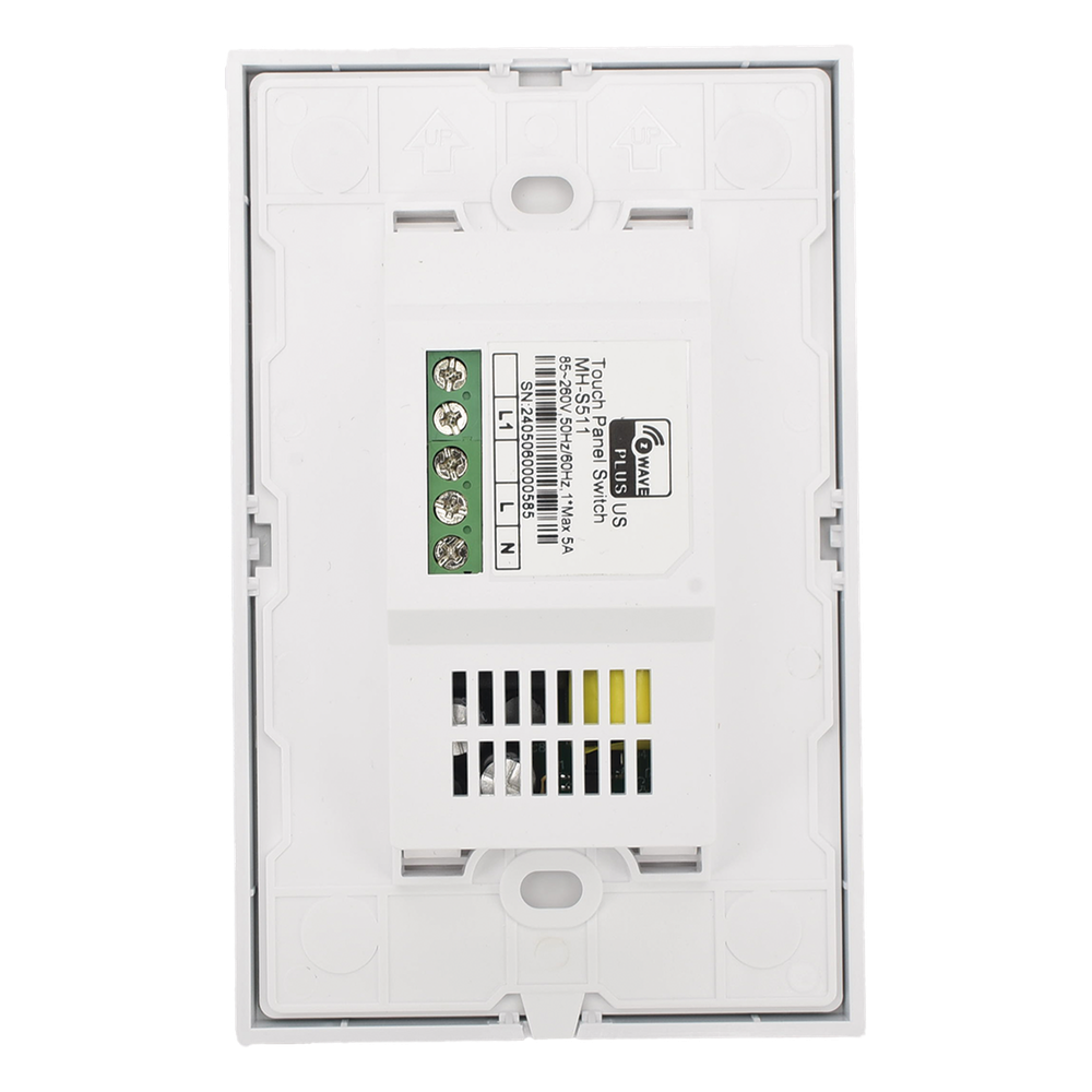 (ZWAVE) Interruptor On/Off panel táctil touch inalámbrico Zwave Plus 1 boton. Compatible con Hubitat HC8, Álula  M2M, otro