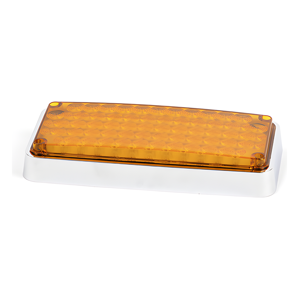 Luz de Advertencia de 7X3", Color Ámbar, Ideal para Ambulancias