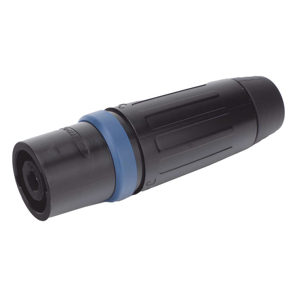 Speakon Conector de cable macho de 4 polos, carcasa negra, cable AWG10,  30A