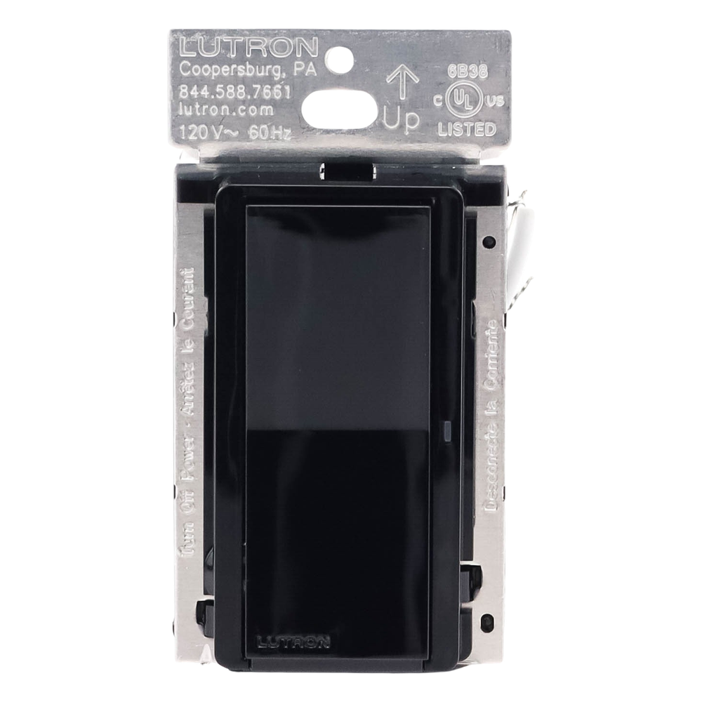 Interruptor de pared inteligente Claro on/off, 120 V con neutro, 5 A en LED y 600 W incandescente, funciona con control Pico y Smart Hub Caseta Wireless, color negro