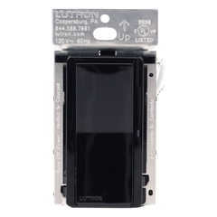 Interruptor de pared inteligente Claro on/off, 120 V con neutro, 5 A en LED y 600 W incandescente, funciona con control Pico y Smart Hub Caseta Wireless, color negro