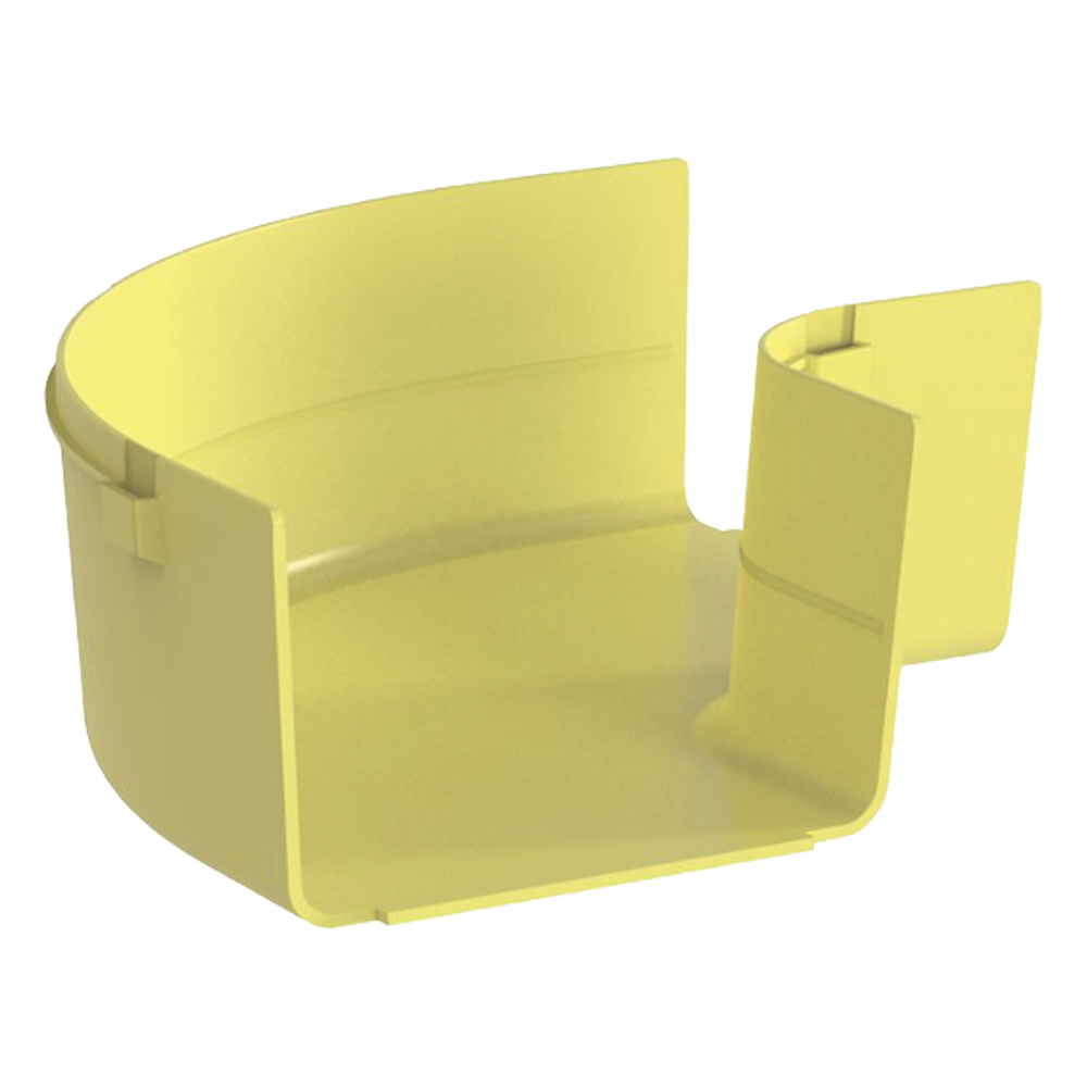 Ángulo Recto a 90º Horizontal, Para Canaletas FiberRunner™ 6X4, Color Amarillo