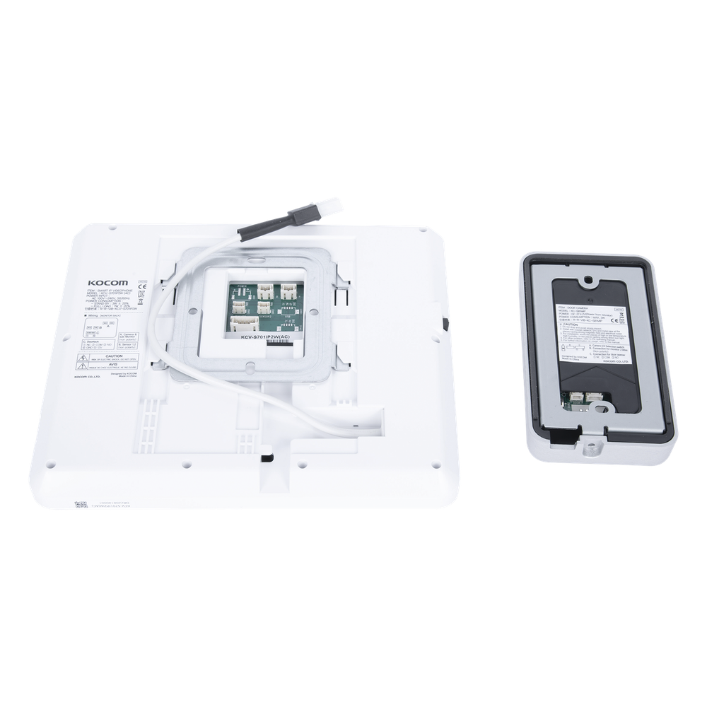 KIT DE VIDEOPORTERO IP COLOR BLANCO / Apertura con app / Súper elegante / Monitor WIFI /  Alimentación 110vca