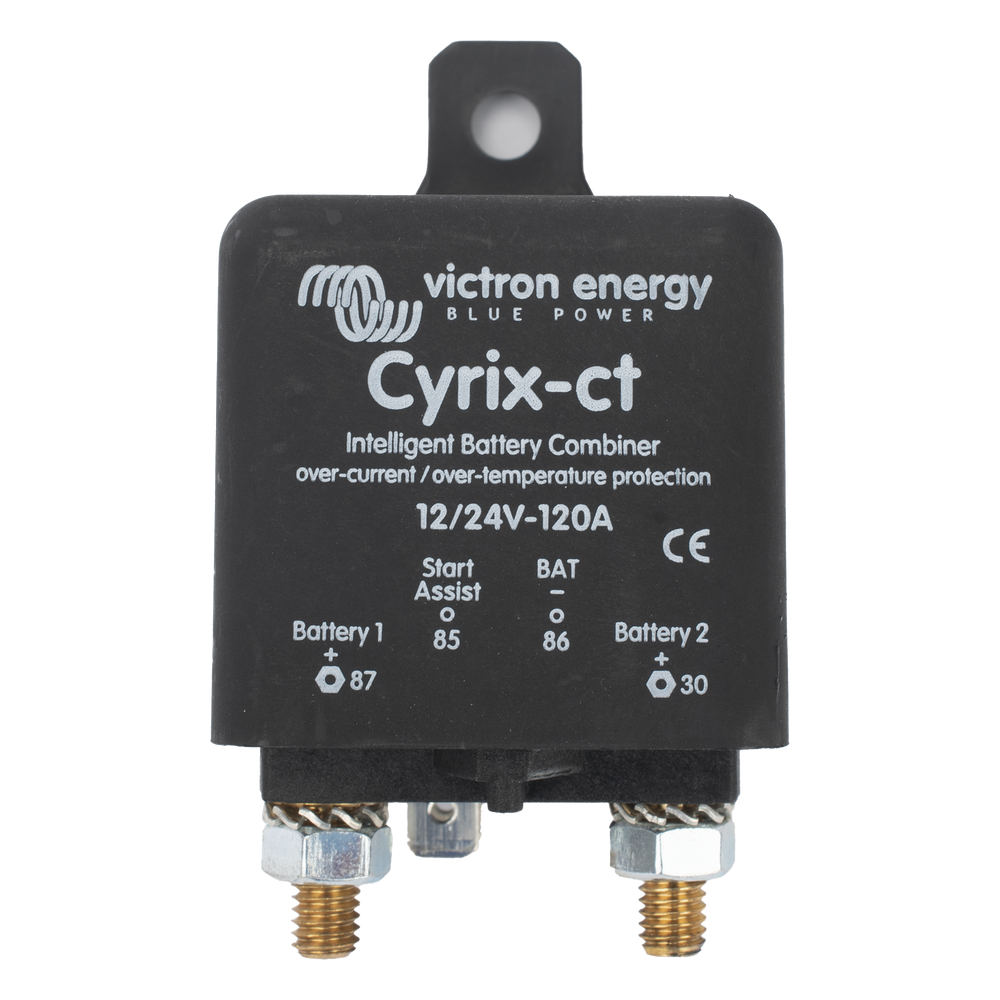 Cyrix-CT 12/24 V 120 A / Combinador Inteligente de Baterías en Vehículos y Embarcaciones