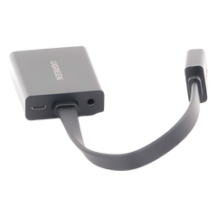 Adaptador HDMI a VGA / Resolución 1080P / Audio 3.5mm / Con Puerto Micro USB para Alimentación / Plug & Play / No Requiere Controlador / ABS / Flexible y Duradero