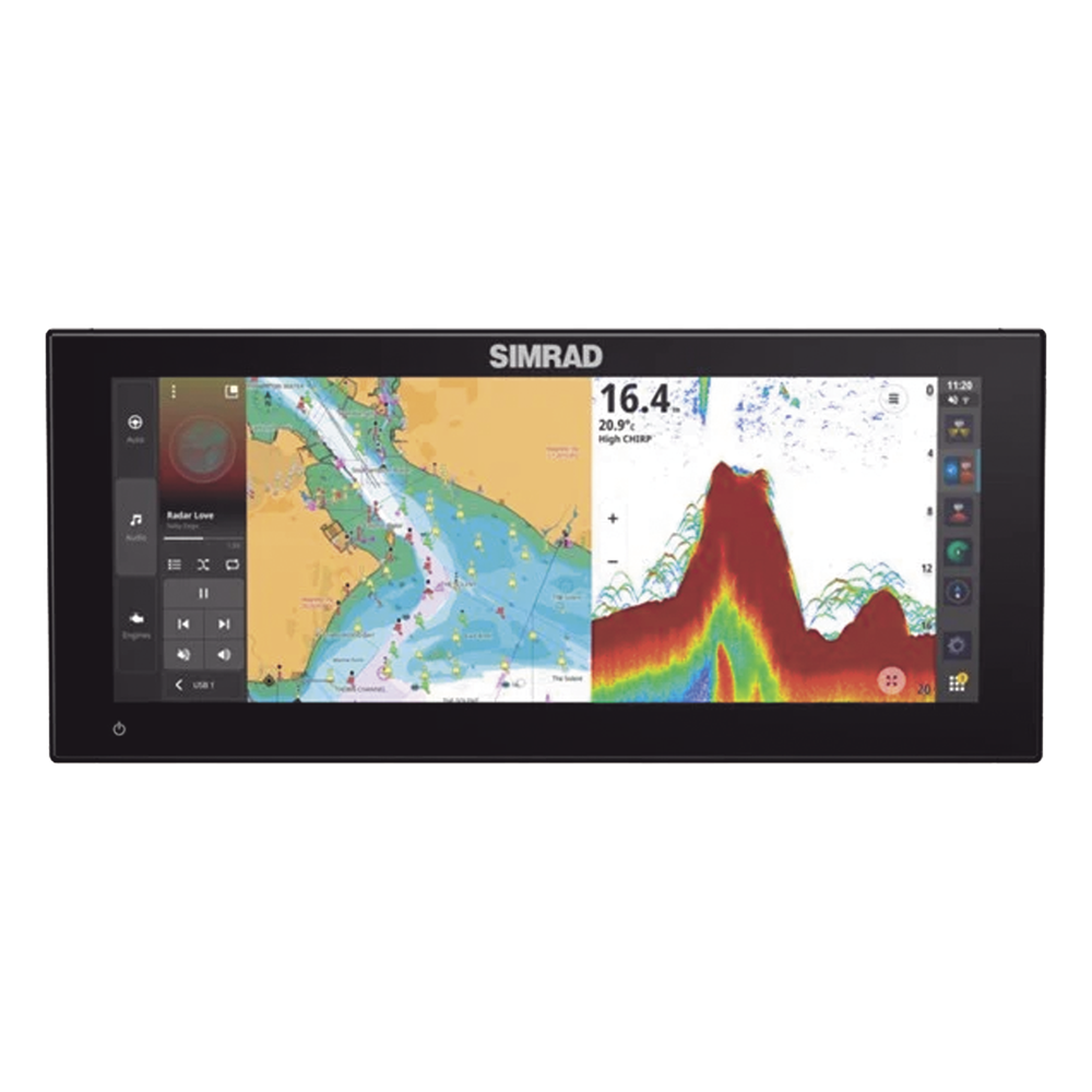 Pantalla Ultrawide NSX ULTRAWIDE de 12 pulgadas / Pantalla SolarMAX™ IPS HD / Integración con Mercury® y CZone® / Sonar Active Imaging™ / Compatibilidad con C-MAP® X-Gen Charts / NMEA 2000® / Ethernet y USB