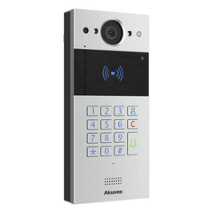 Videoportero SIP / Teclado y Lector de Tarjeta / Notificación App / Notificación Llamada Telefónica / Configuración en la Nube / POE / IP65 / Cámara de 2 MP / NFC / PIN Temporal para Visitas / Control de 2 Puertas
