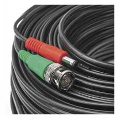 Cable Coaxial (BNC RG59) + Alimentación / SIAMES / 30 Metros (98.43 Pies) / 100% COBRE / Para Cámaras 4K / Uso Interior y Exterior