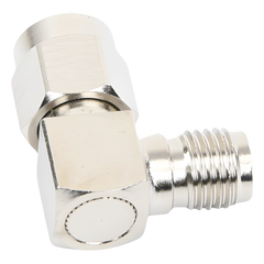 Adaptador en Ángulo Recto, de Conector SMA Macho a SMA Hembra Níquel/ Oro/ Teflón.