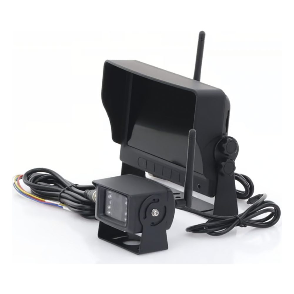 Camara de Reversa Inalambrica y Monitor para Vehiculos de Trabajo y Montacargas