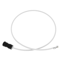 Cable de Conexión en Campo Jack a Plug RJ45, Categoría 6A, CMP (Plenum), 1 Metro (3.28 Pies), Color Blanco