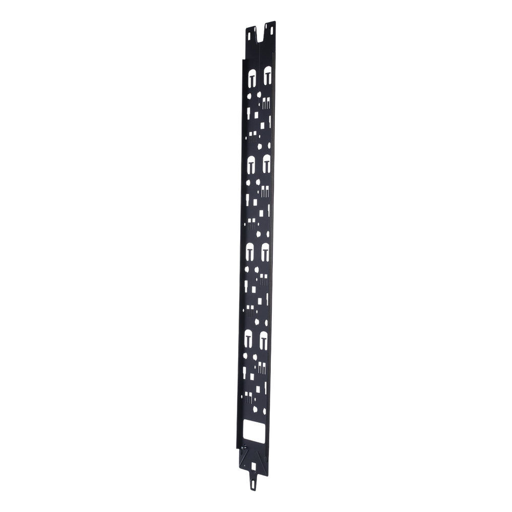 Panel Administrador de Cables Vertical para Gabinete FlexFusion™ de 45RU, Acepta Anillos en D, Anillos S1DR, S2DR y L; S1LR, S2LR, Color Negro