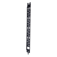 Panel Administrador de Cables Vertical para Gabinete FlexFusion™ de 45RU, Acepta Anillos en D, Anillos S1DR, S2DR y L; S1LR, S2LR, Color Negro