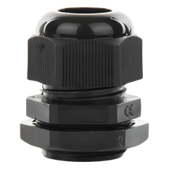 Conector Plástico Negro Tipo Glándula para Cable de 10 a 14 mm de Diámetro.