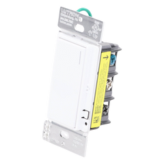 Apagador electrónico Sunnata de encendido y apagado, 8 A en iluminación y motores de 1/4 HP a 120 V, requiere neutro, color blanco brillante, para sistema RadioRA 3