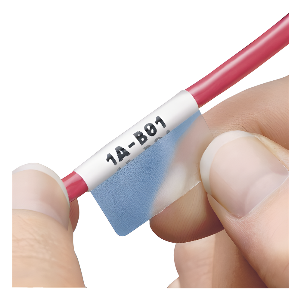 Hojas con 5000 Etiquetas Auto-Laminadas para Impresora Láser/Inyección de Tinta, para Cables de 3 a 7.1 mm de Diámetro (12 - 10 AWG), Color Blanco