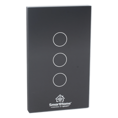 (Wifi) Apagador switch inalámbrico WIFI, control de 3 regresos de carga, 110V