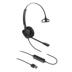 Diadema monoaural con tecnología antishock para teléfonos IP FANVIL con interfaz USB con micrófono de cancelación de ruido, larga durabilidad