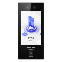 Terminal Facial MinMoe DS-K1T344MBWX-E1 / Boton de Llamada Fisico / 3000 Rostros / Pantalla 4.5" / Hik-Connect Teams / IP65 / PoE WiFi / HIK-IA / SIP