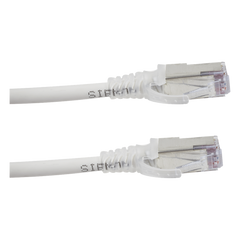 Patch Cord Skinny Cat6A Blindado S/FTP, 1.52 Metros (5 Pies), Diámetro Reducido 28 AWG, Color Blanco