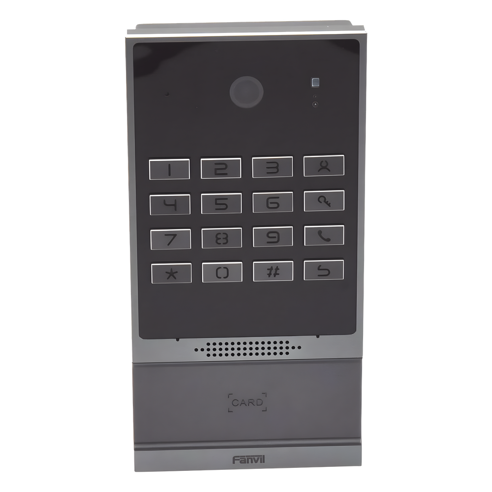 Videoportero SIP para Control de Acceso, Teclado numérico iluminado, 2 relevadores, anti-vandálico, IP66 y IK07, PoE