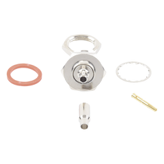 Conector TNC Hembra de montaje en Chasis tipo D Plano y anillo plegable para RG-174/U, 8216.