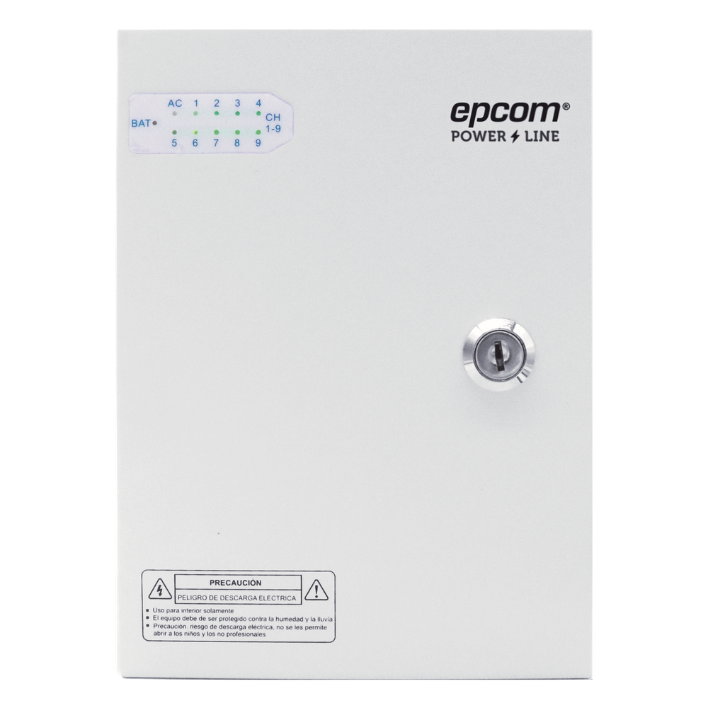 Fuente |  11-15 V |  9 canales | 16 A |  Compatible con cámaras 4K | Alta tecnología en seguridad | Doble ventilador | Hasta 1.8 Amperes por Salida | Filtro de ruido por canal | Diseño de alta gama.