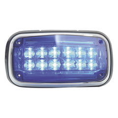 Luz de advertencia 8 X 4", Color Azul, IP67, SAE, Ideal para Ambulancias