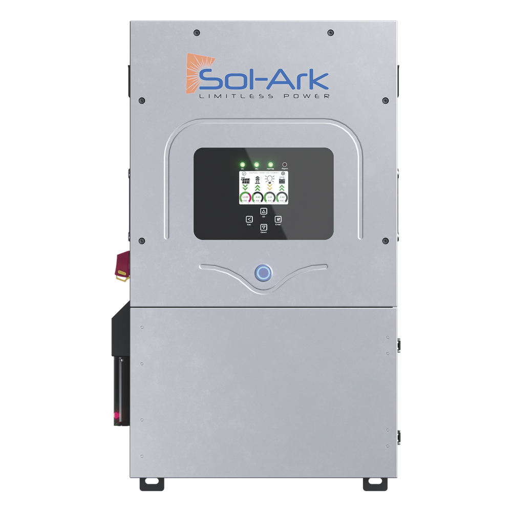 Inversor Hibrido SOL-ARK, 12 Kw, 220 Vcc, Fase Dividida, IP65, Entrada de Baterías a 48 Vcc