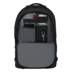 Mochila VX Sport EVO con Ruedas, Mango Telescópico y Correas al Hombro. Fabricada en Poliéster Negro repelente al Agua. Backpack on Wheels.