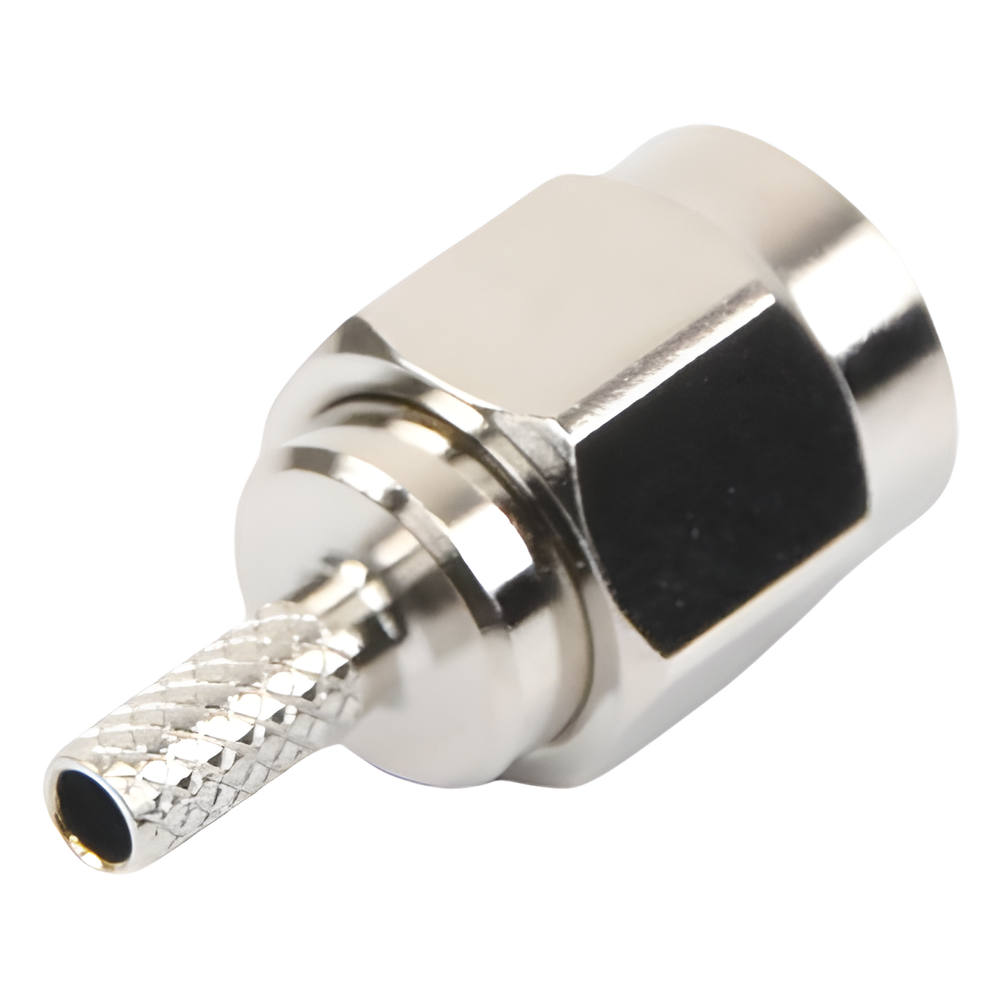 Conector SMA Macho de anillo plegable para cable RG-174/U, BELDEN 8216,