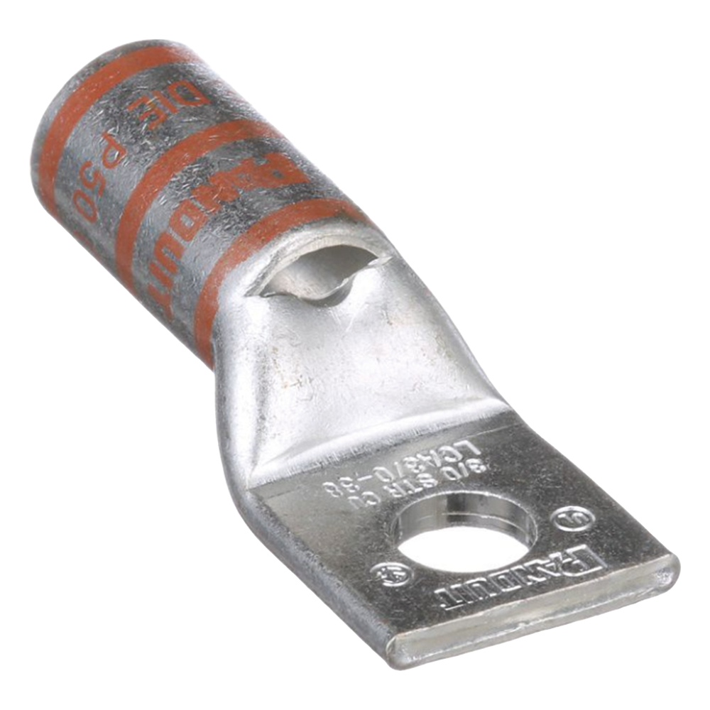 Zapata de compresión LCA3/0-38-X para cal. 3/0 Awg, Barreno para tornillo prisionero de 3/8, 1 Pz