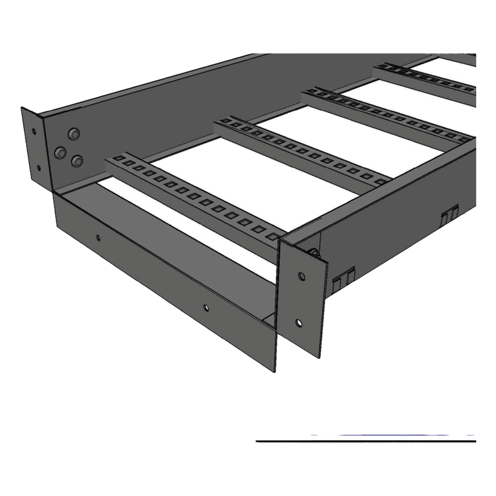 Conector de Escalera de Aluminio a Tablero (Caja) / Peralte 3 1/4" / Ancho 12" / Incluye Tornillería (CHCEC314X912K)