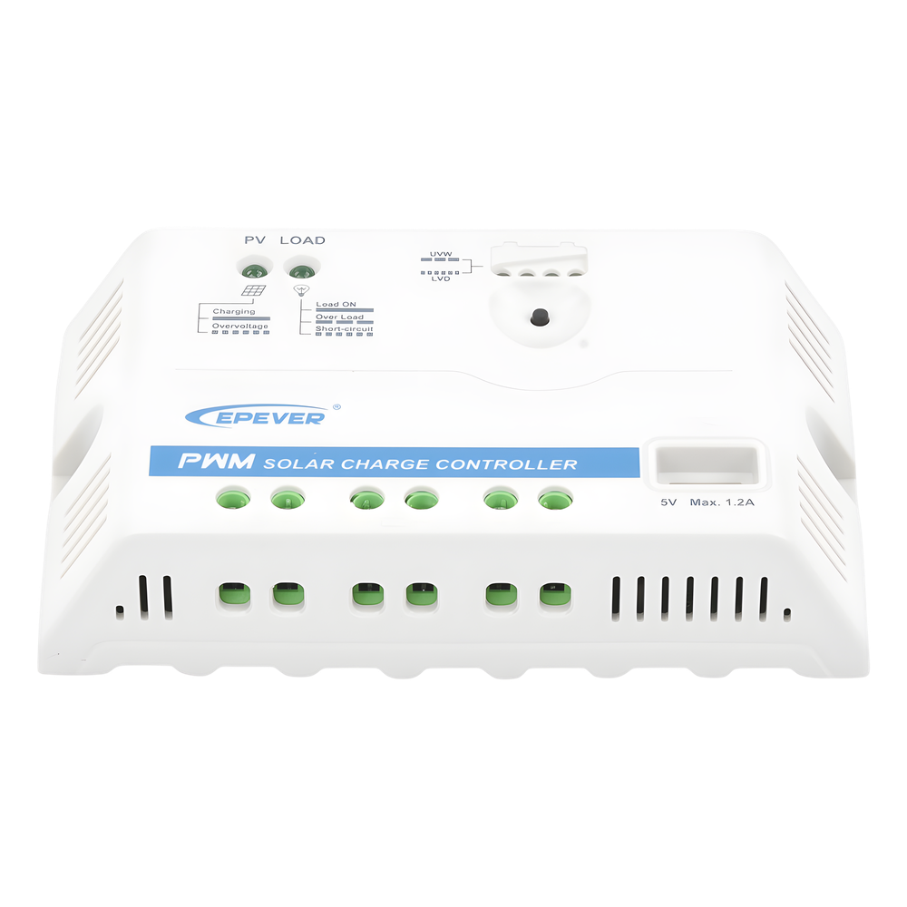 Controlador Solar PWM 12/24 V 20 A, Salida USB