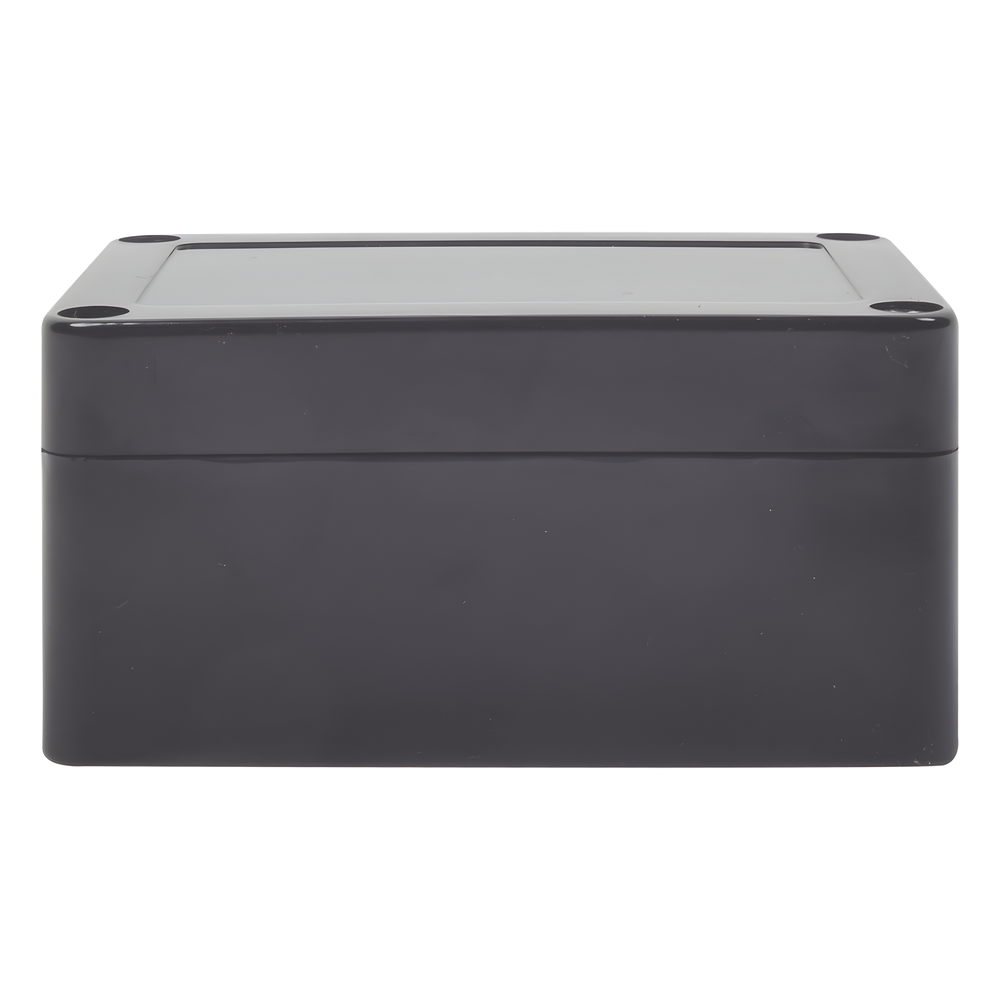 Gabinete Plástico Negro para Exterior (IP65) de 100 x 68 x 50 mm Cierre por Tornillos.