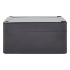 Gabinete Plástico Negro para Exterior (IP65) de 100 x 68 x 50 mm Cierre por Tornillos.