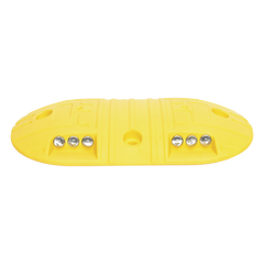 Boya D / Plastico Duradero / Amarilla / 4 Orificios / LEDS REFLEJANTES / 20 Toneladas.