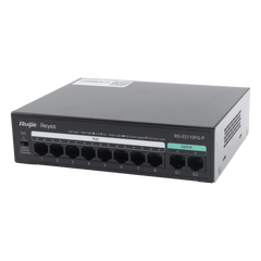 Switch PoE+ no Administrable, hasta 110 Watts, 8 puertos PoE+ 10/100 y 2 Uplinks Gigabit 1G