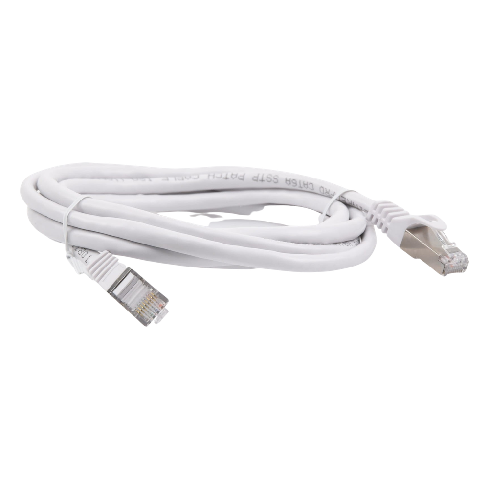 Patch Cord Cat6A 10G Blindado 2 Metros (6.56 Pies) Blanco
