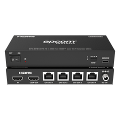 Splitter Extensor 1x4 | 4K@60Hz a 60m | 4K@30Hz a 70m | Cable Cat6 | EDID | HDCP 2.2 | Salida Loop